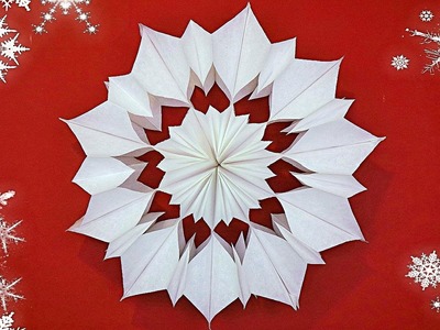 How to make 3D paper snowflakes ❄ DIY snowflakes of paper bag ❄ Christmas crafts