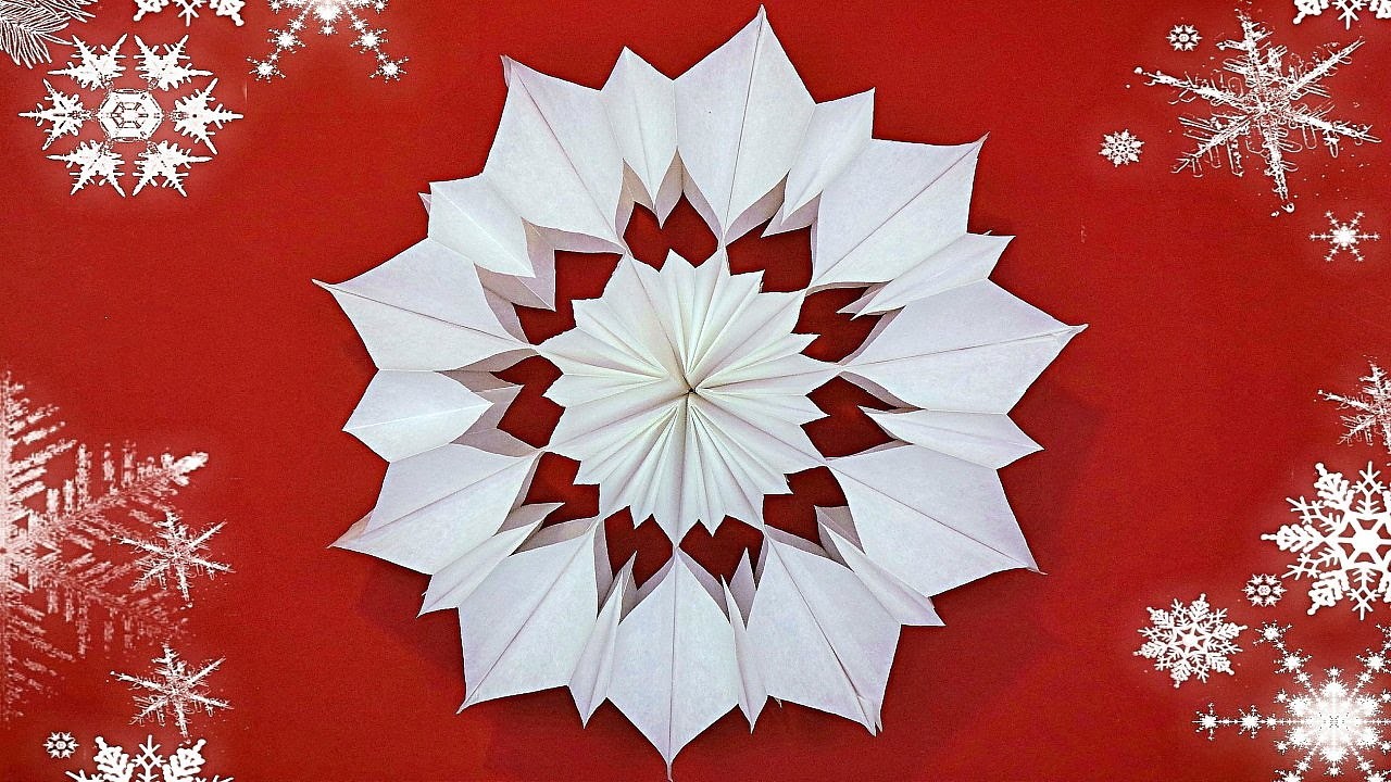 How To Make 3D Paper Snowflakes DIY Snowflakes Of Paper Bag Christmas ...