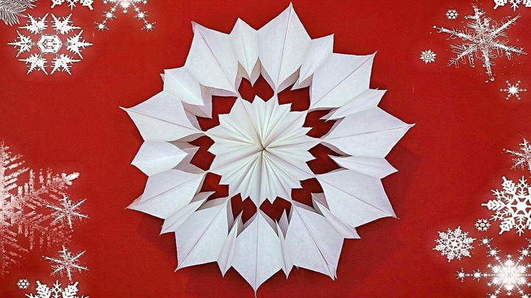 How to make 3D paper snowflakes ❄ DIY snowflakes of paper bag ❄ Christmas crafts