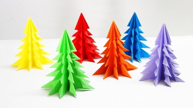 How to Make a 3D Paper Christmas Tree. DIY 3D Xmas Tree Tutorial