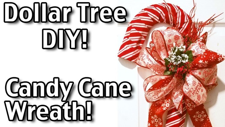How To Make A Candy Cane Wreath - Dollar Tree Diy Christmas Candy Cane Wreath!