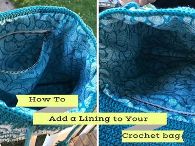 How to make a lining for crochet bag