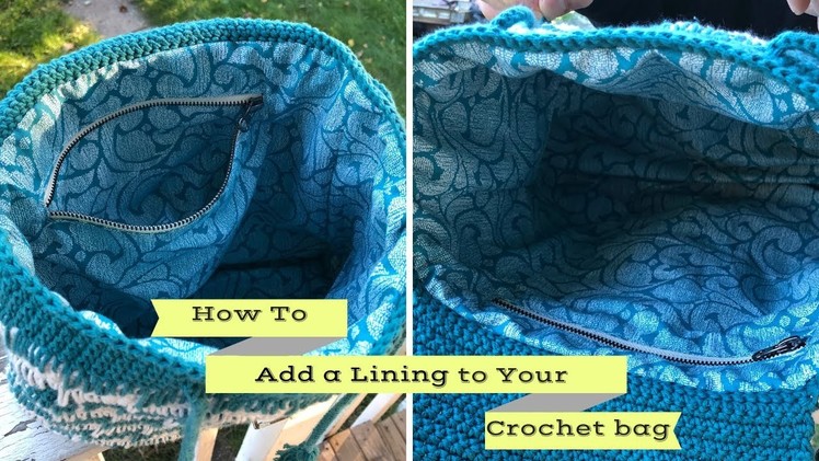 How to make a lining for crochet bag