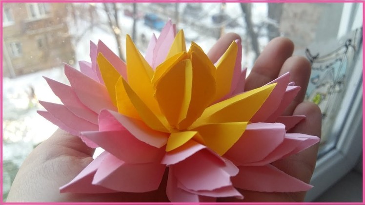 How to Make a Lotus flower out of Paper - DIY Beautiful Paper Flowers at Home - Water Lily