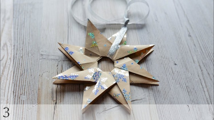 How to make: Christmas Star Origami | Świąteczna Gwiazda Origami - Advent Calendar 2018 #3