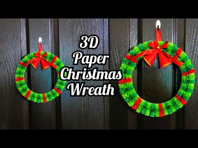 How to make Paper Wreath | Christmas Decorations |  DIY Christmas Wreath ||Paper Decoration