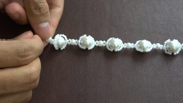 How to make white pearl beads neckless | easy amazing diy jewelry making idea