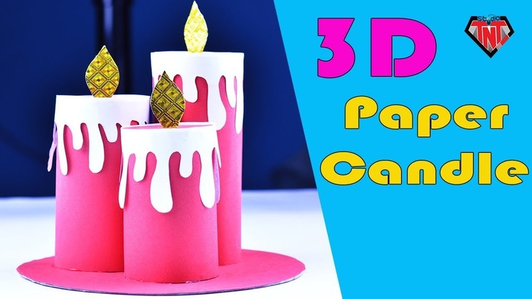 Make Paper 3D Candle | DIY Origami Paper Candle Tutorial