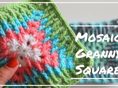 Mosaic Granny Square. Crochet Tutorial