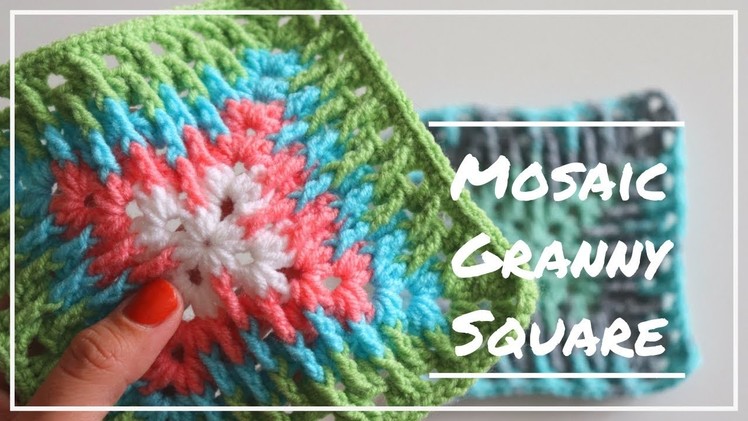 Mosaic Granny Square. Crochet Tutorial