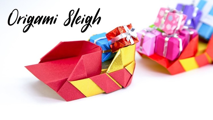 Origami Santa's Sleigh Tutorial - Christmas DIY - Paper Kawaii