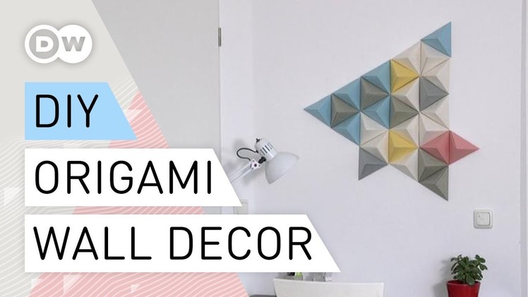 Origami wall decor | DIY tutorial quick and easy | Paper folding art - Origami | Decorating Ideas