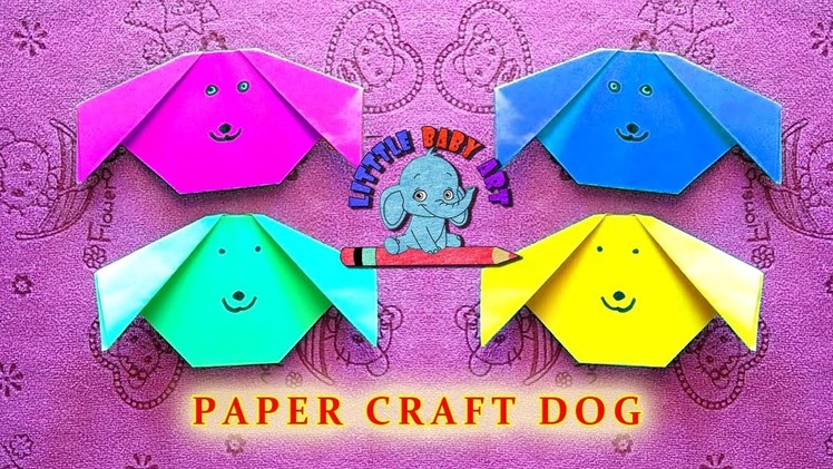 PAPER DOG FOR KIDS | SIMPLE AND FUN PAPER IDEAS | DIY PAPER CRAFTS | EASY ORIGAMI PAPER DOG