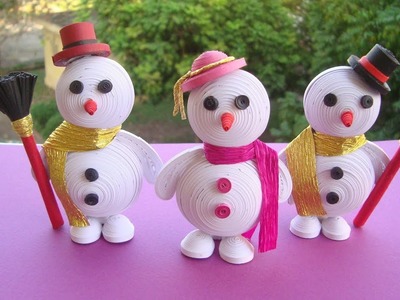 Quilling Snowman Tutorial | DIY Paper Snowman Christmas Ornament