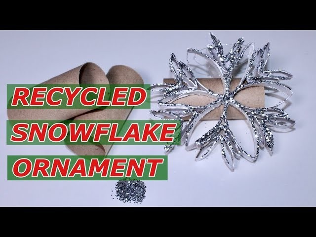 Recycled Christmas DIY. Making Snowflake Ornaments. Easy Snowflake Ornament Tutorial ( How To )