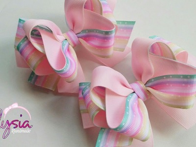Rosy Ribbon Bow ???? Tutorial ???? DIY by Elysia Handmade