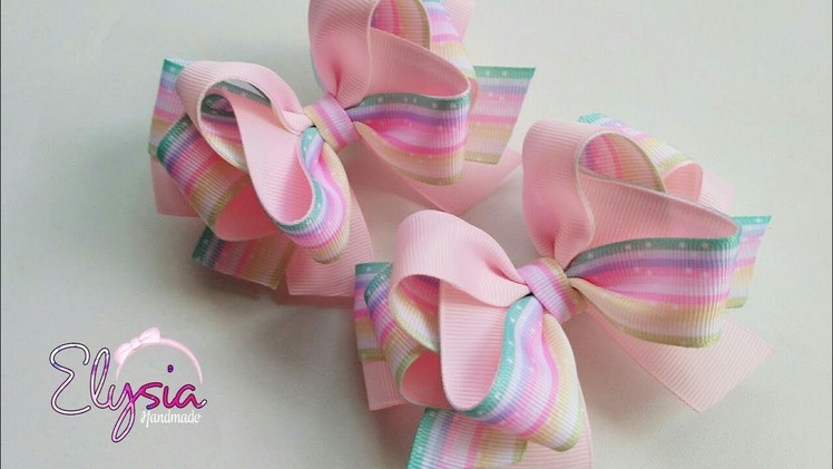 Rosy Ribbon Bow ???? Tutorial ???? DIY by Elysia Handmade