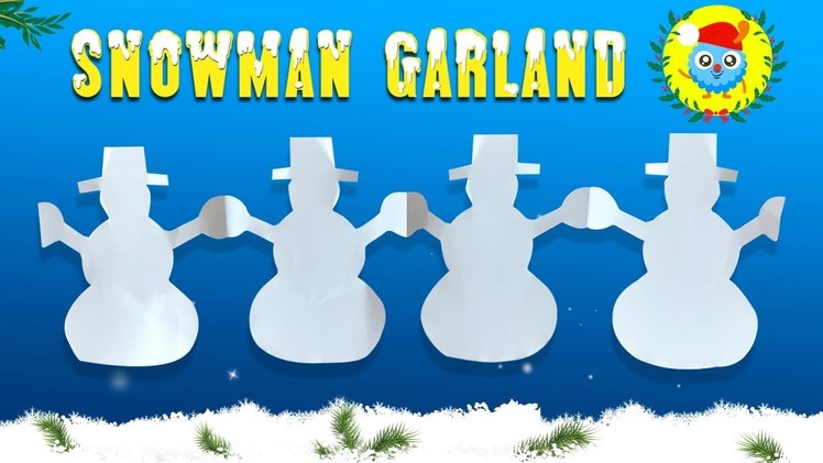 Snowman Garland ☃ Christmas Garland of Paper (2018) ???? Easy DIY Paper Crafts [4K]