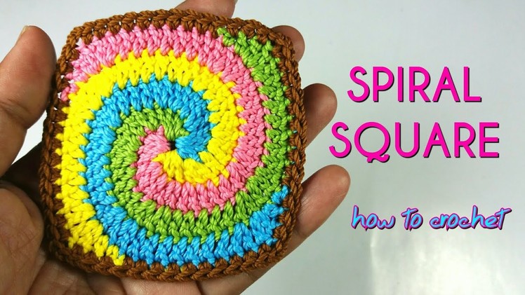 SPIRAL SQUARE || Crochet Yarn Tutorial