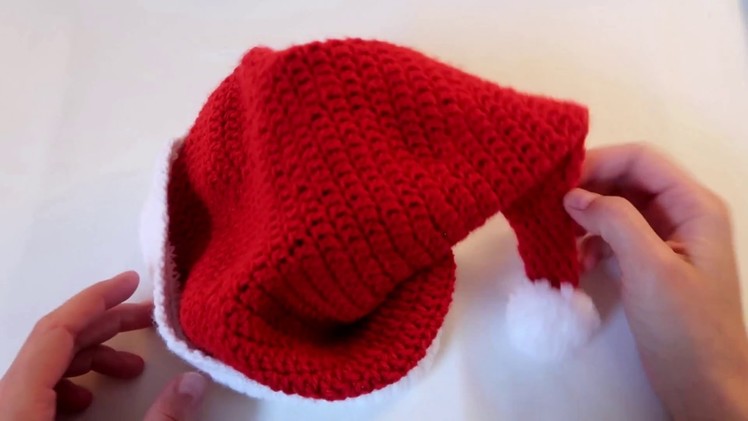 The cutest baby Santa hat - super easy crochet, part 2