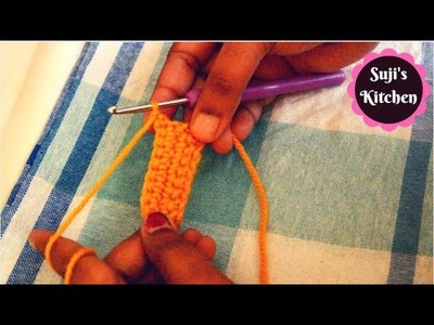 பிகினர்ஸ்க்கான வீடியோ  Crochet Foundation Chain & Single crochet for absolute Beginners