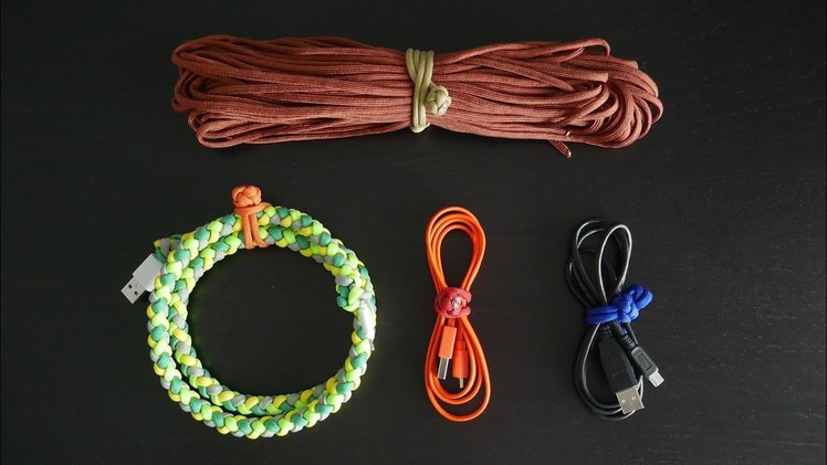 Two Simple DIY Paracord Cable Organizers | How To Make Paracord Cable Ties Tutorial