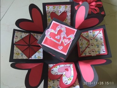 ????????Valentine???????? or any special occasion# for???????? b'day explosion ????????????box tutorial diy as a gift