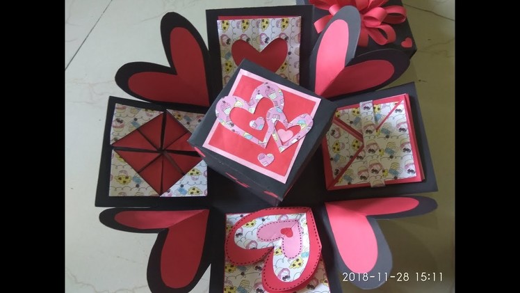 ????????Valentine???????? or any special occasion# for???????? b'day explosion ????????????box tutorial diy as a gift