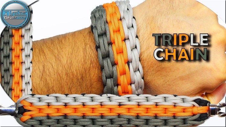 World of Paracord How to make Paracord Bracelet Triple Chain DIY Paracord Tutorial