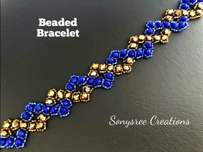 Zigzag Beaded Bracelet. DIY beaded bracelet