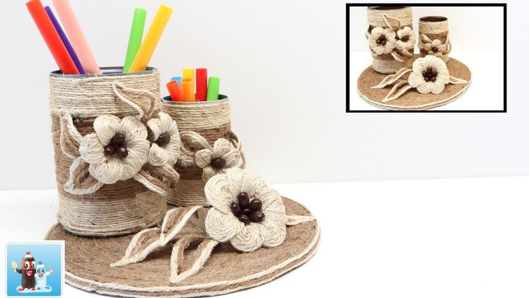 Awesome DIY Pencil Holder from Jute Twine Art and Craft Ideas