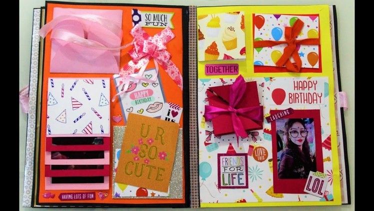 Birthday Scrapbook | Scrapbook Ideas | Handmade Scrapbook | Craft Tuber