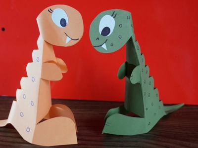 Crafts for kids with paper Dinosaur || paper craft , Preschool crafts