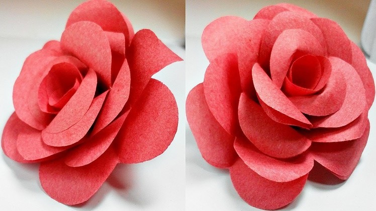 DIY | easy paper Rose flower tutorial | easy for Kids | Paper Craft Folding Craft