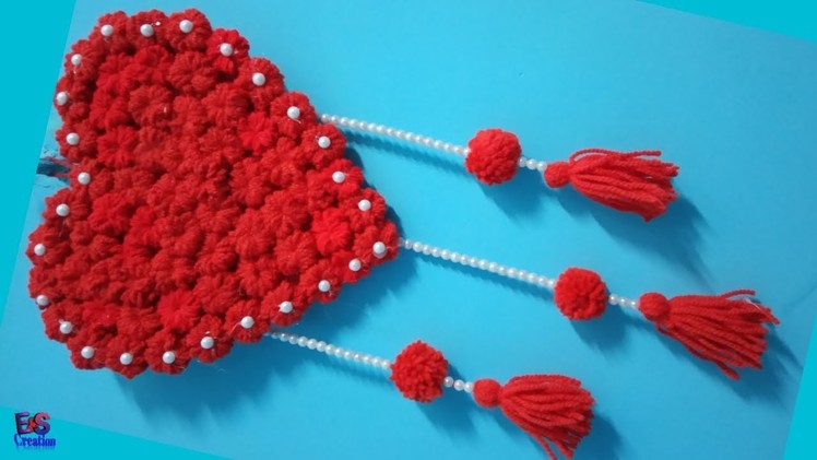 Diy heart wall hanging||craft ideas diy||handicraft wall hanging ideas||wall hanger||