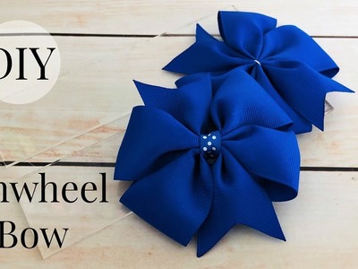 DIY Pinwheel bow.How to make pinwheel bow using template