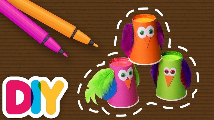 Fast-n-Easy | Colorful Owls ???? Paper Cup Craft | DIY Arts & Crafts for Kids