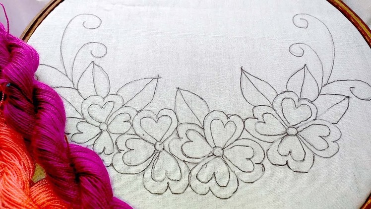 Hand Embroidery | neckline embroidery design For Kameez.