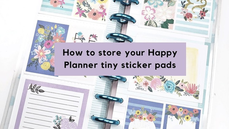 Happy Planner Tiny Sticker Pad Storage Idea - DIY Sticker Book