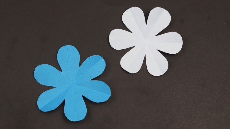 How to Make Easy ???? 6 Petal Paper Flowers ???? - DIY | A Very Simple Paper Flower for Beginners Making