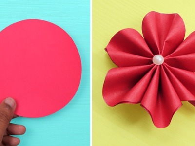 How to make easy paper flowers - diy - paper craft | Craftsbox
