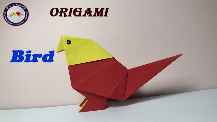 How to Make Origami Bird Paper. Origami for Kids. Easy Tutorial - Craft - DIY