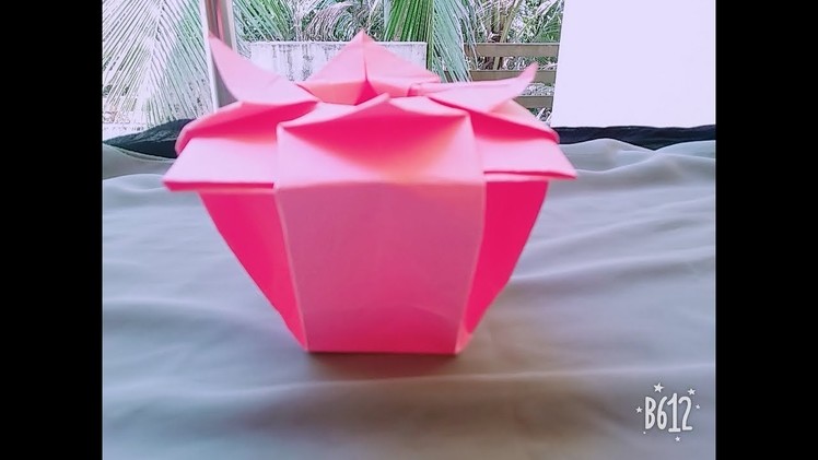 How to Make Origami Chinese Flower Vase.Kr art and craft