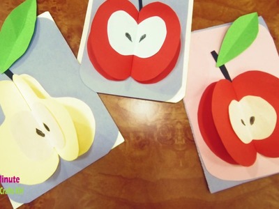 How to Make Paper Apple Fruits #17, DIY PAPER, decoration craft interior, crepe paper,origami flower