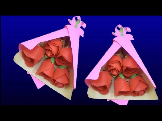How to Make Paper Rose Flowers #18, DIY PAPER, decoration craft interior, crepe paper,origami flower