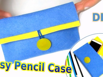 How To Make Pencil Case, Phone Case, Purse In 10 Minutes - DIY Easy School Supply - Crafts Tutorial