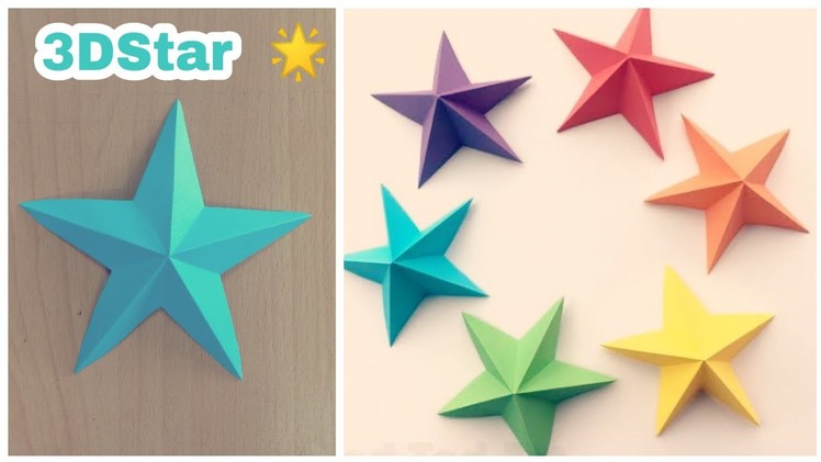 How To Make Simple And Easy 3D Star | DIY | Paper Craft