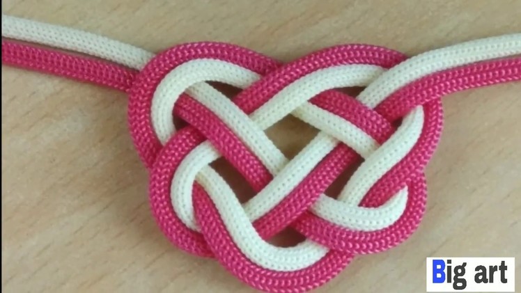 How to make the double Celtic heart knot (paracord)
