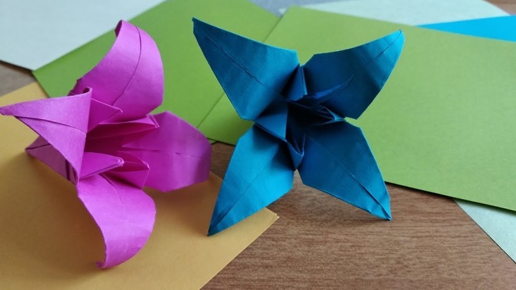 Origami flower  | | origami Lily  | | Paper craft Tutorial