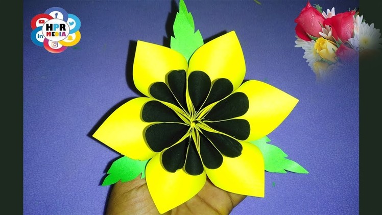 #Paper Craft Idea's | Easy Way of Paper Flower Making Video By HPR Media